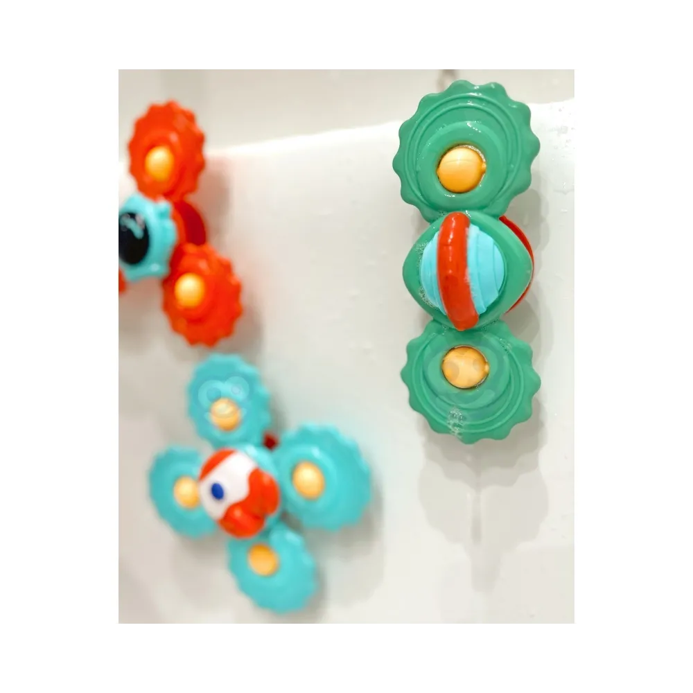 WOOPIE BABY Gryzak Spinner Wirujący z Przyssawką Zestaw 3 szt