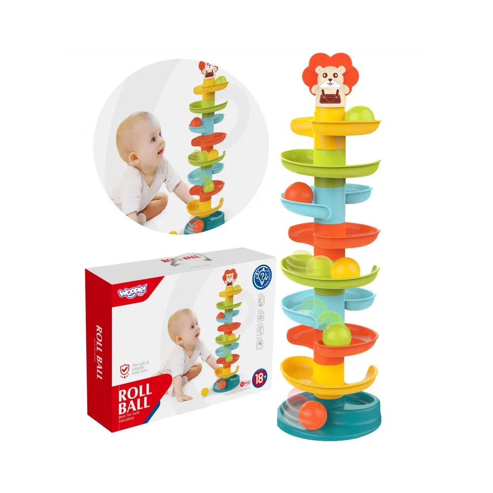 WOOPIE BABY Kulodrom Tor Kulkowy Zestaw Spirala + 6 Kulek