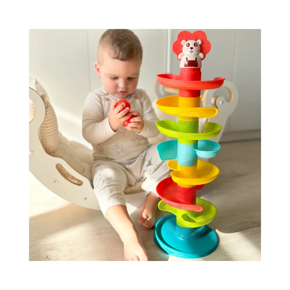 WOOPIE BABY Kulodrom Tor Kulkowy Zestaw Spirala + 6 Kulek