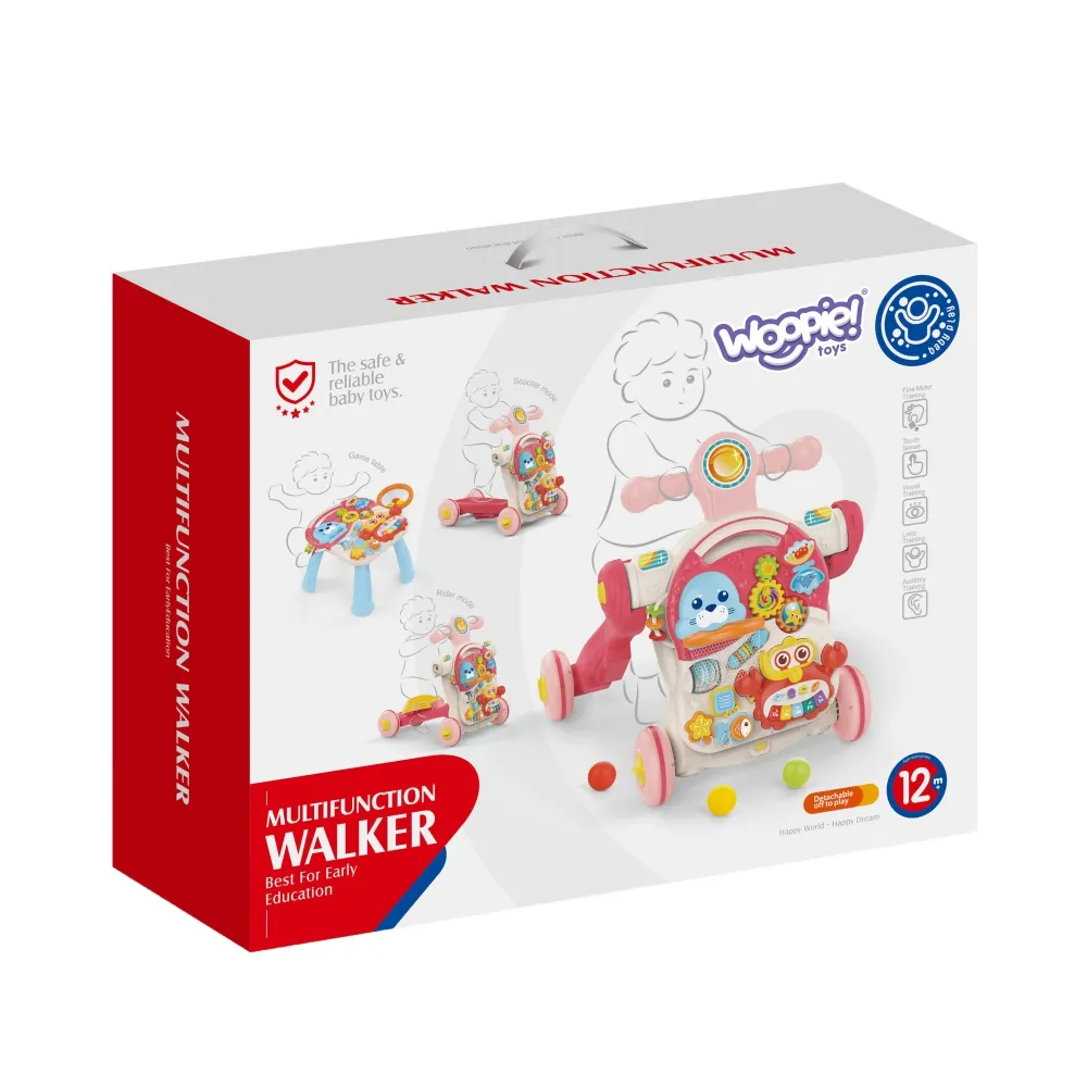 WOOPIE BABY Pchacz Chodzik Stolik Edukacyjny Hulajnoga Jeździk 4w1