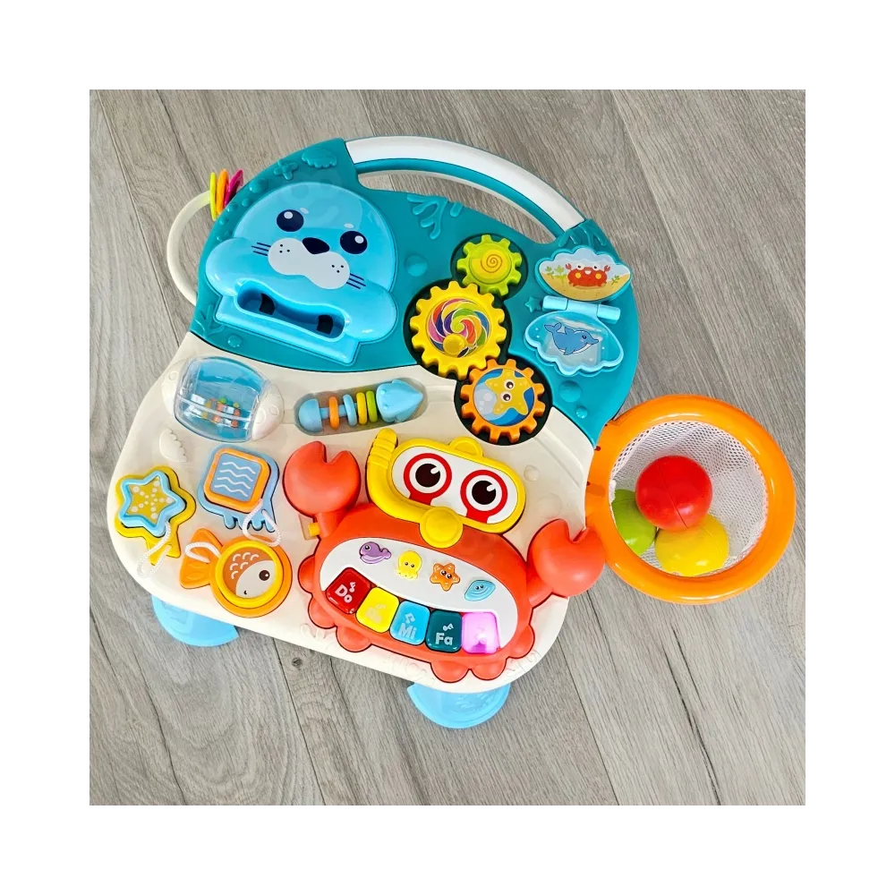 WOOPIE BABY Pchacz Chodzik Stolik Edukacyjny Hulajnoga Jeździk 4w1