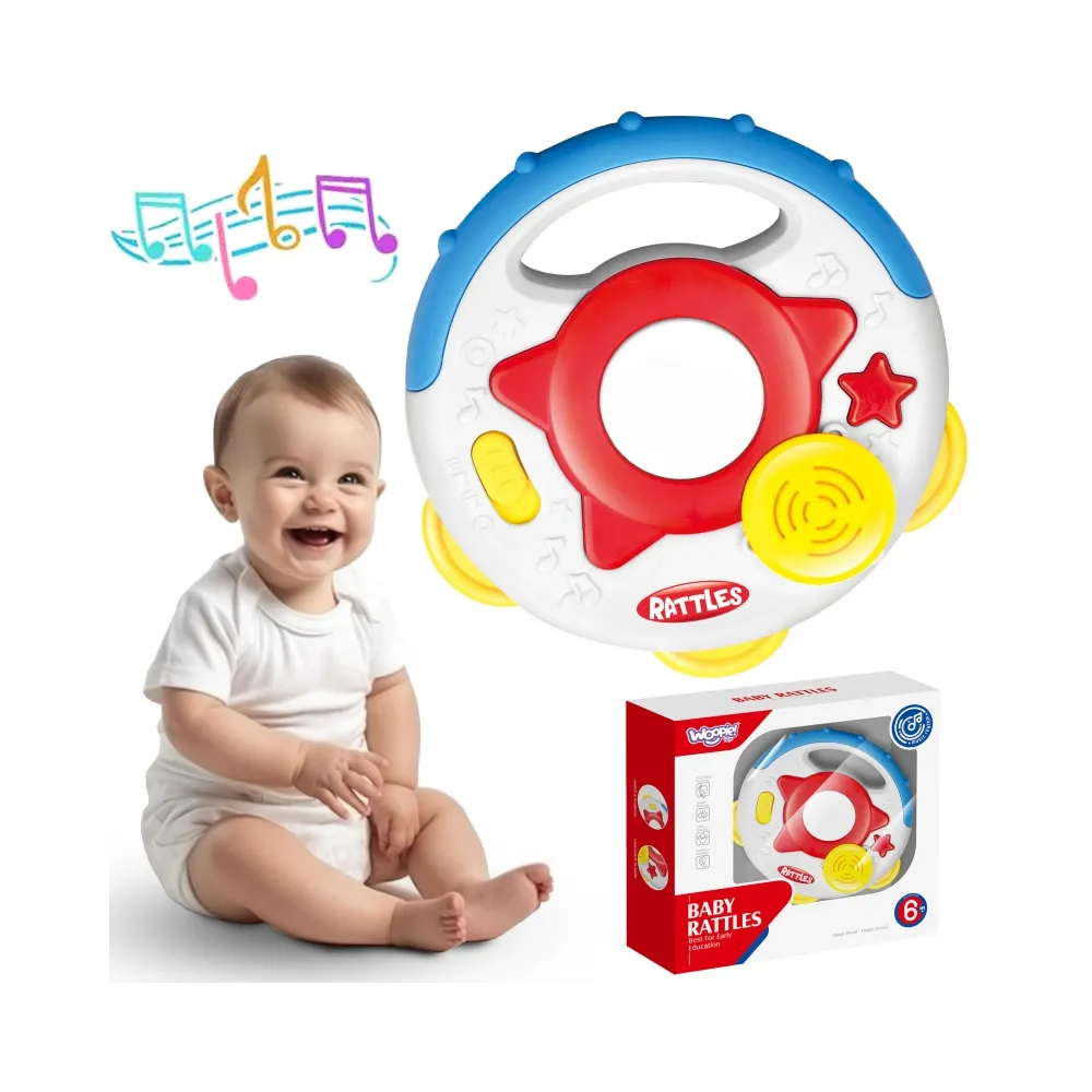 WOOPIE BABY Interaktywny Tamburyn Zabawka Muzyczna