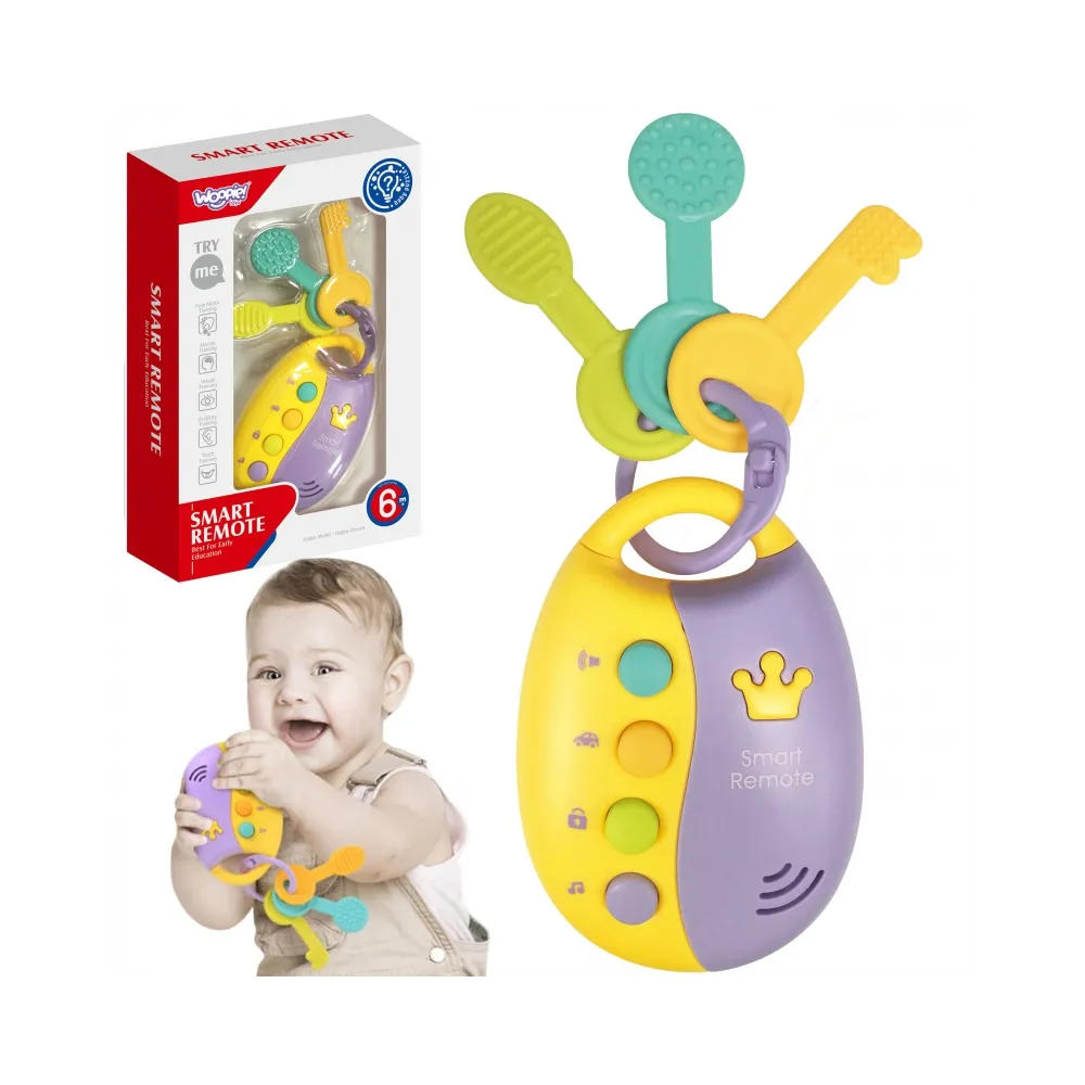 WOOPIE BABY Interaktywne Kluczki Samochodowe z Pilotem Gryzak 2w1