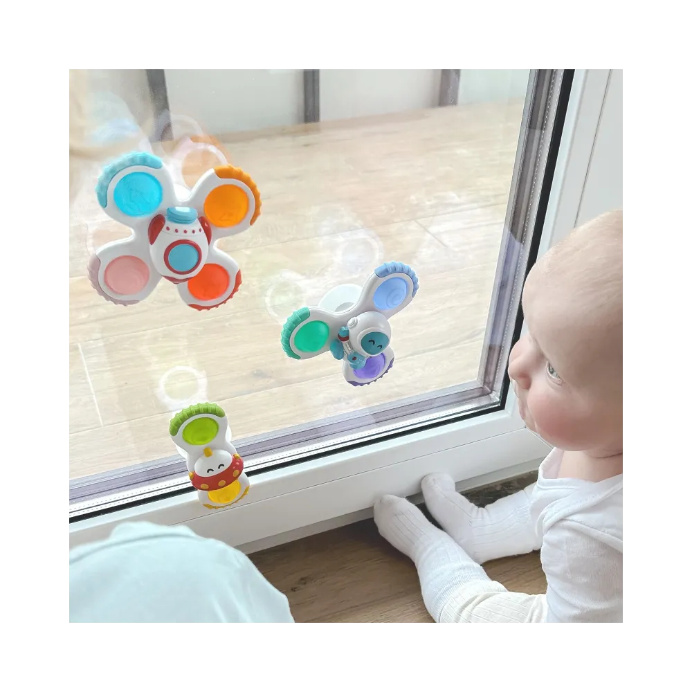 WOOPIE BABY Spinner Zabawka Sensoryczna Rakieta Kosmita Ufo 3 szt.