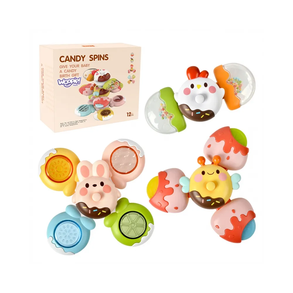 WOOPIE BABY Spinner Zabawka Sensoryczna Pszczoła Kurczak Królik Wymienne 3 szt.