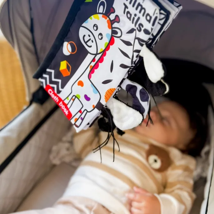 Książeczka dla małych odkrywców z elementami do chwytania