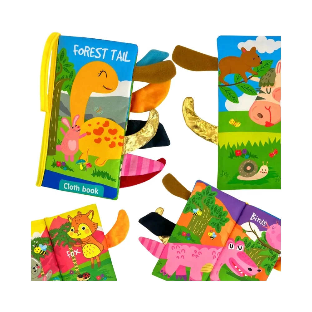 WOOPIE BABY Książeczka z Ogonkami Zwierząt Leśnych Materiałowa