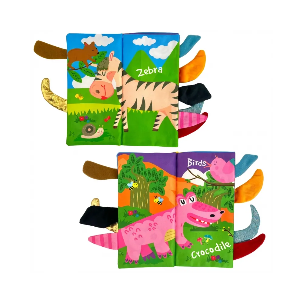 WOOPIE BABY Książeczka z Ogonkami Zwierząt Leśnych Materiałowa