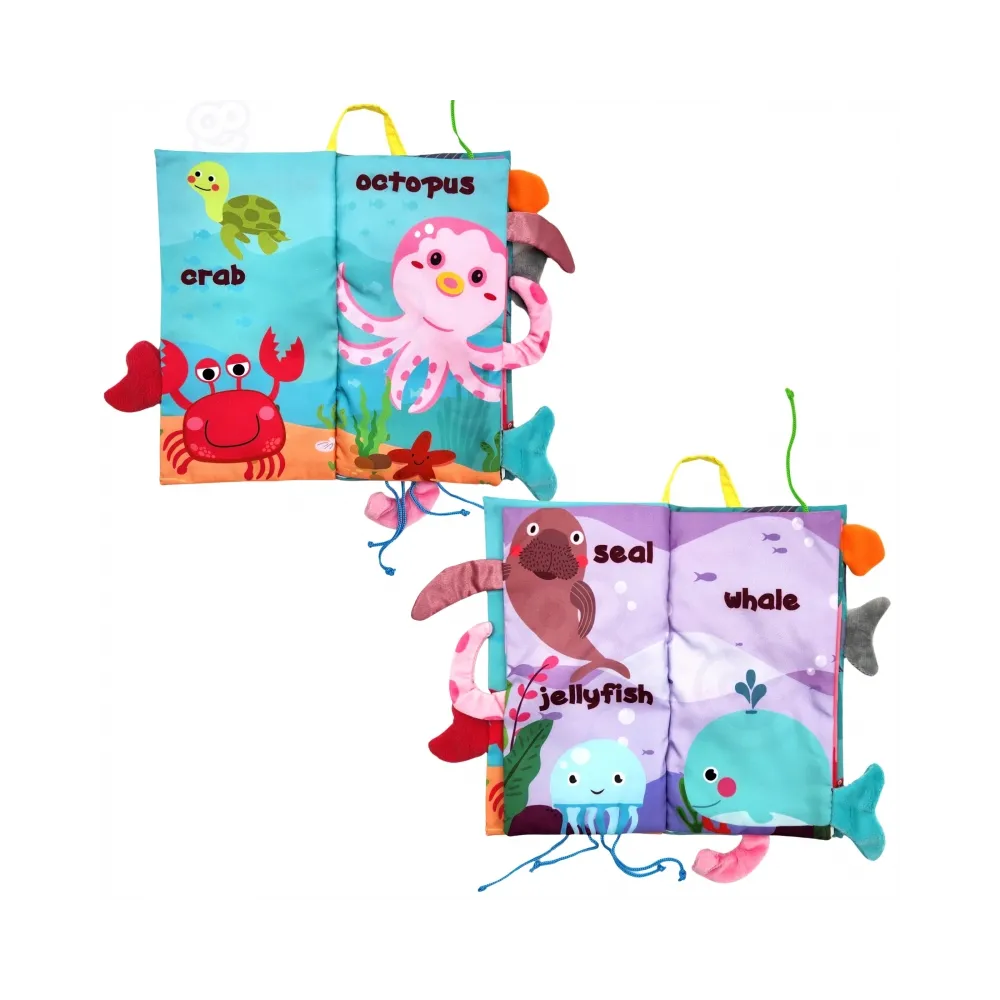 WOOPIE BABY Książeczka z Ogonkami Zwierząt Morskich Materiałowa