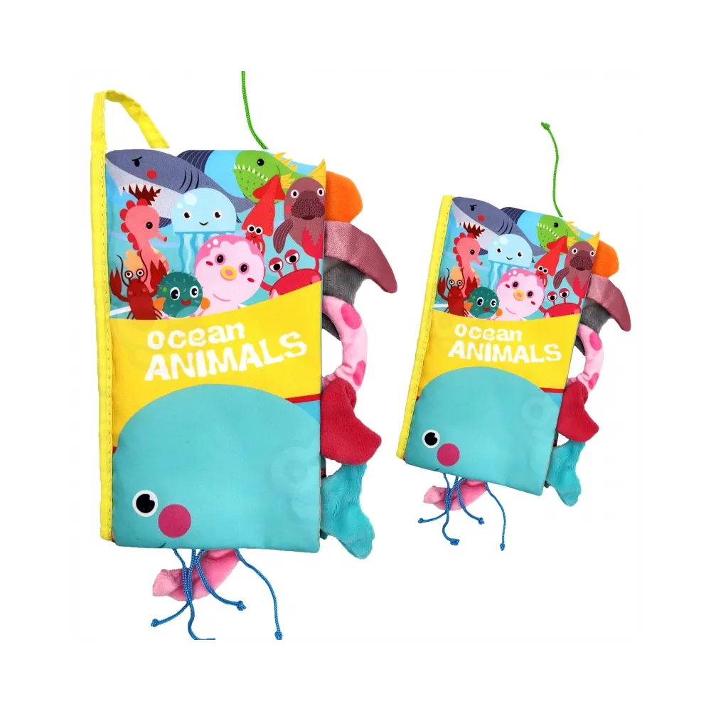 WOOPIE BABY Książeczka z Ogonkami Zwierząt Morskich Materiałowa