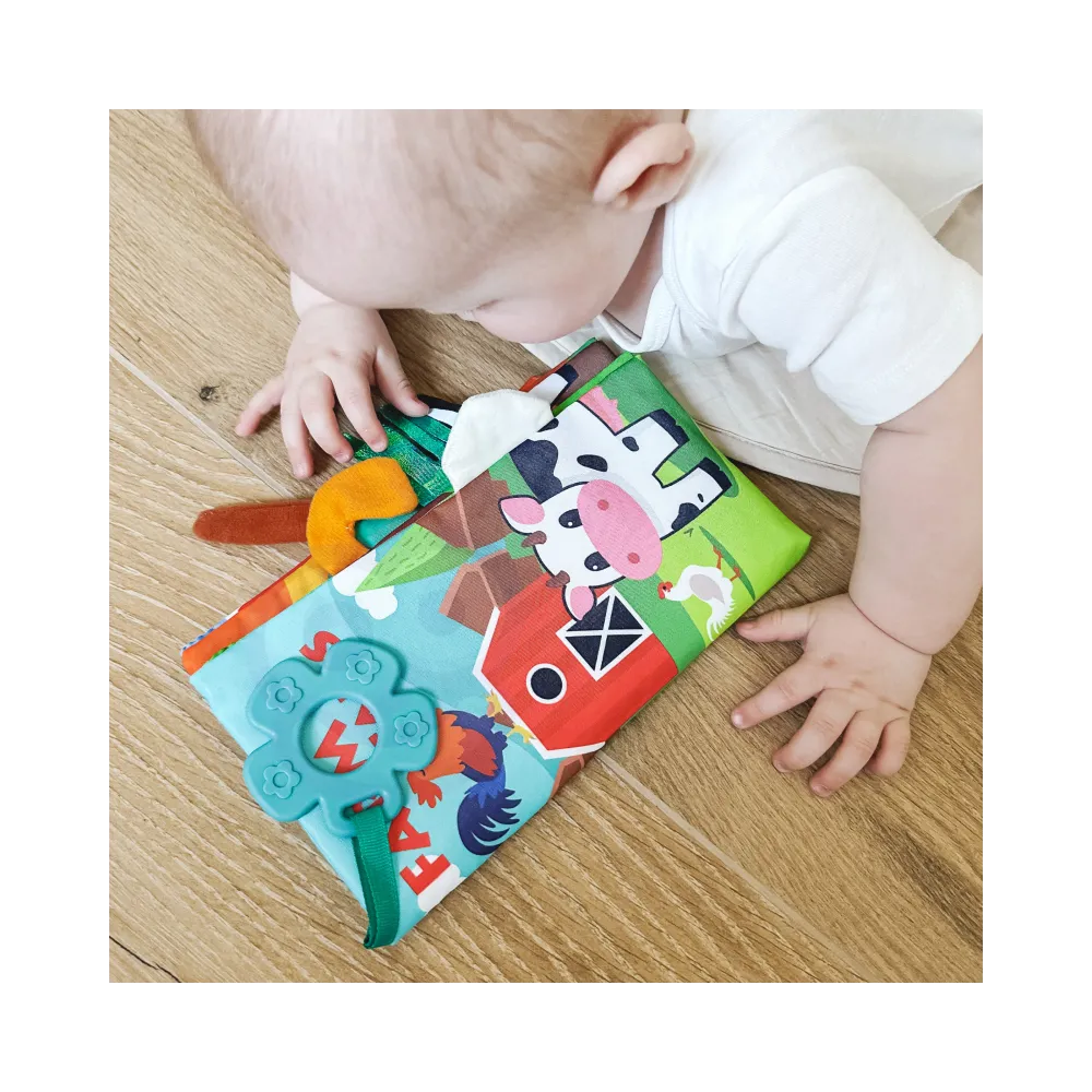 WOOPIE BABY Książeczka z Ogonkami Zwierząt Materiałowa