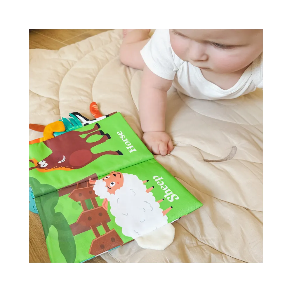 WOOPIE BABY Książeczka z Ogonkami Zwierząt Materiałowa