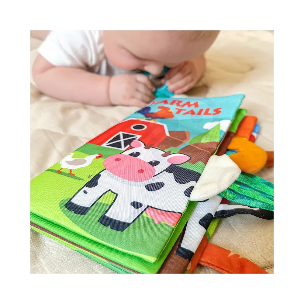 WOOPIE BABY Książeczka z Ogonkami Zwierząt Materiałowa