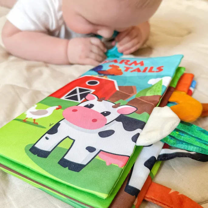 Sensoryczna książeczka z ilustracjami zwierząt dla najmłodszych