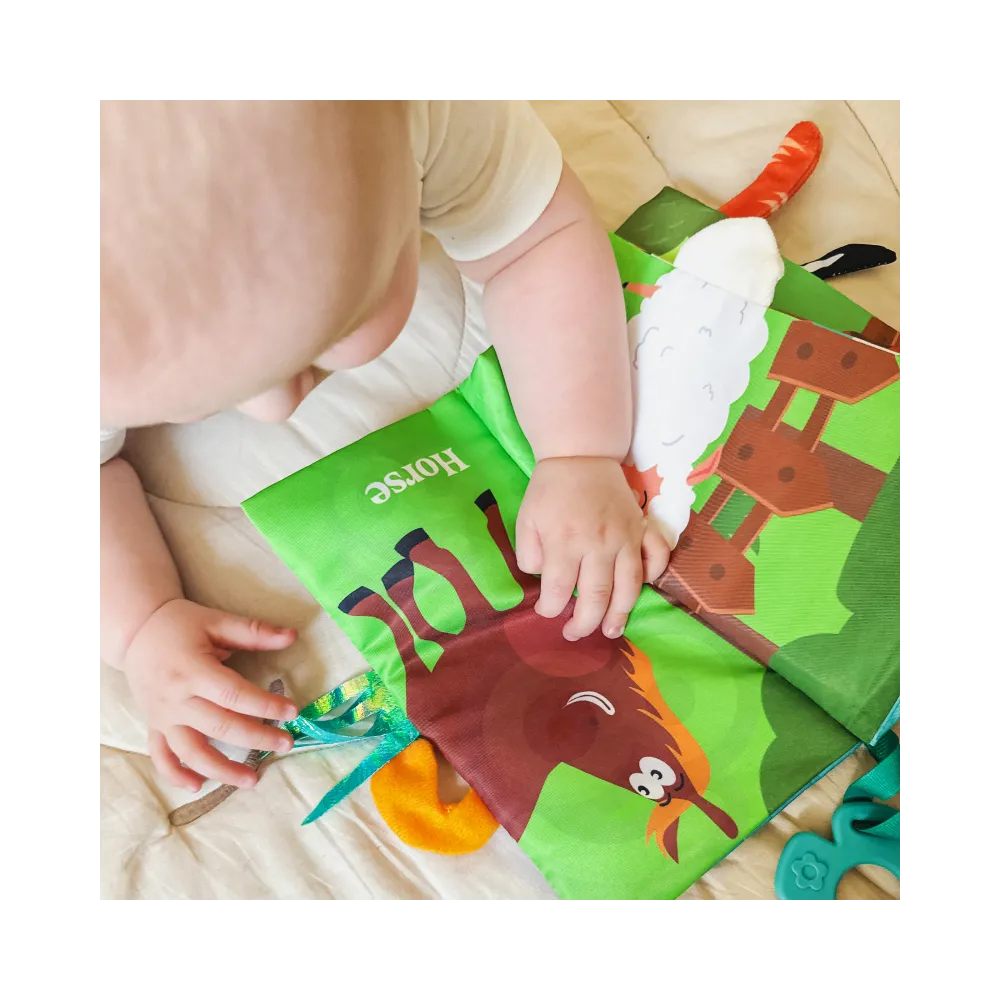 WOOPIE BABY Książeczka z Ogonkami Zwierząt Materiałowa