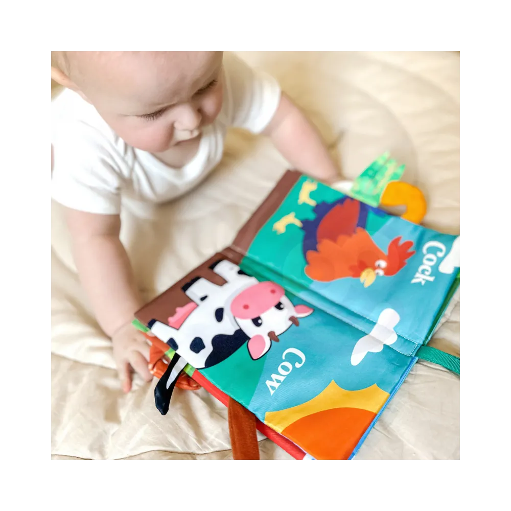 WOOPIE BABY Książeczka z Ogonkami Zwierząt Materiałowa