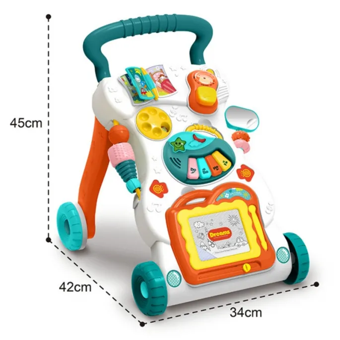 Grający telefon jako część zestawu z chodzikiem