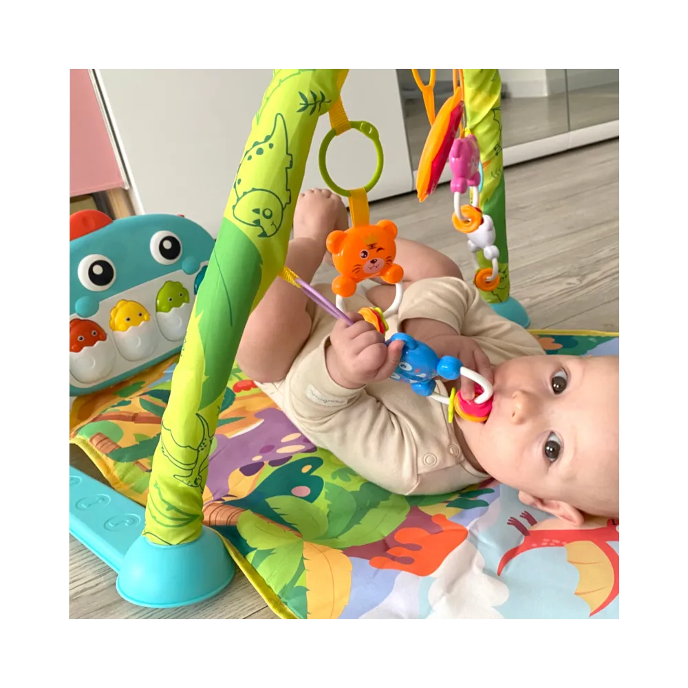 WOOPIE BABY Mata z Pałąkiem Dino