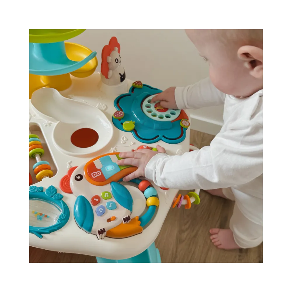 Stolik dla dzieci 2w1: edukacyjna tablica i zabawka interaktywna