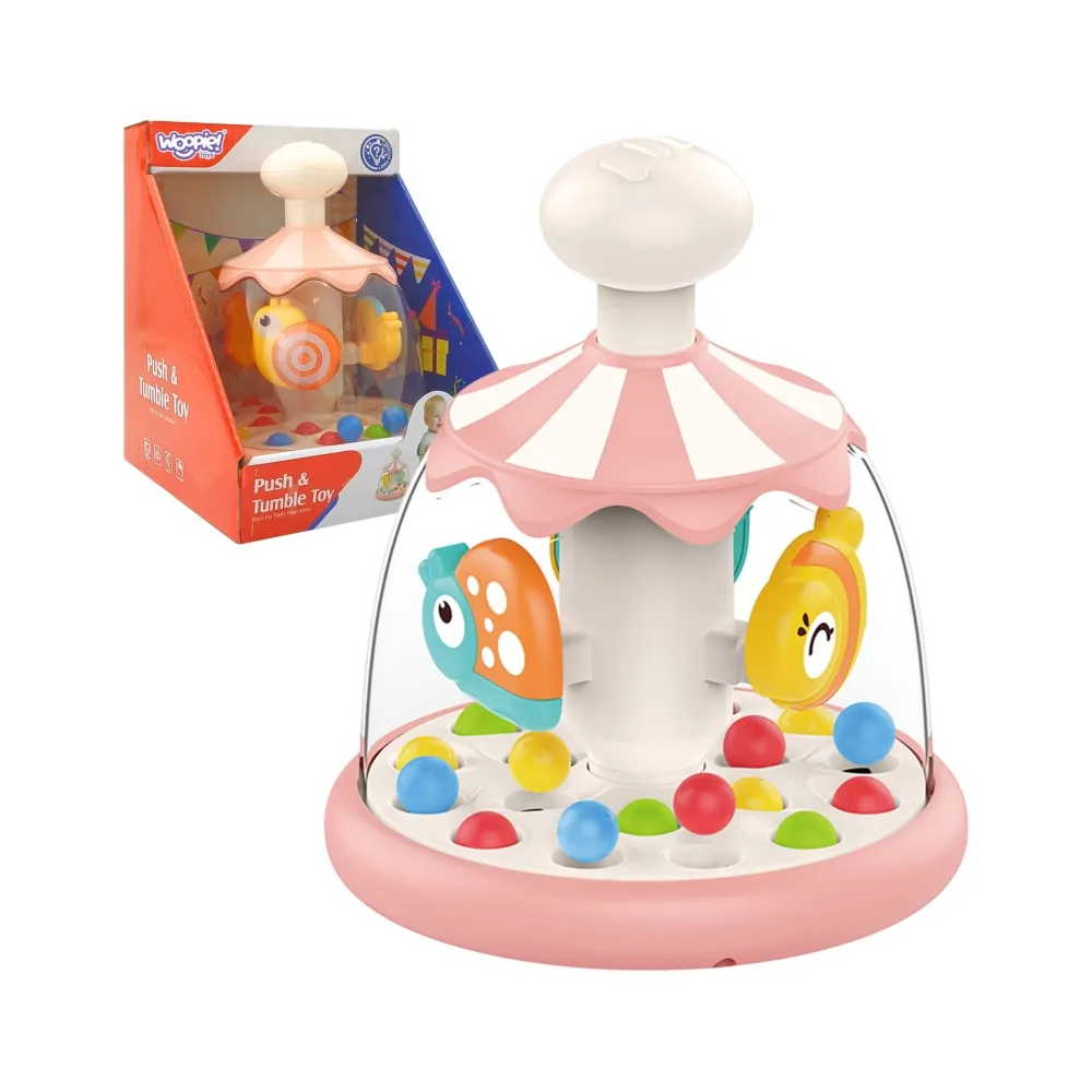 WOOPIE BABY Kolorowe Zwierzątka Różowy Bączek z Kulkami Karuzela