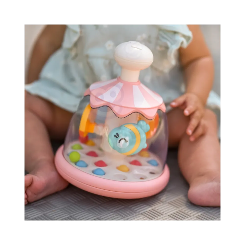 WOOPIE BABY Kolorowe Zwierzątka Różowy Bączek z Kulkami Karuzela