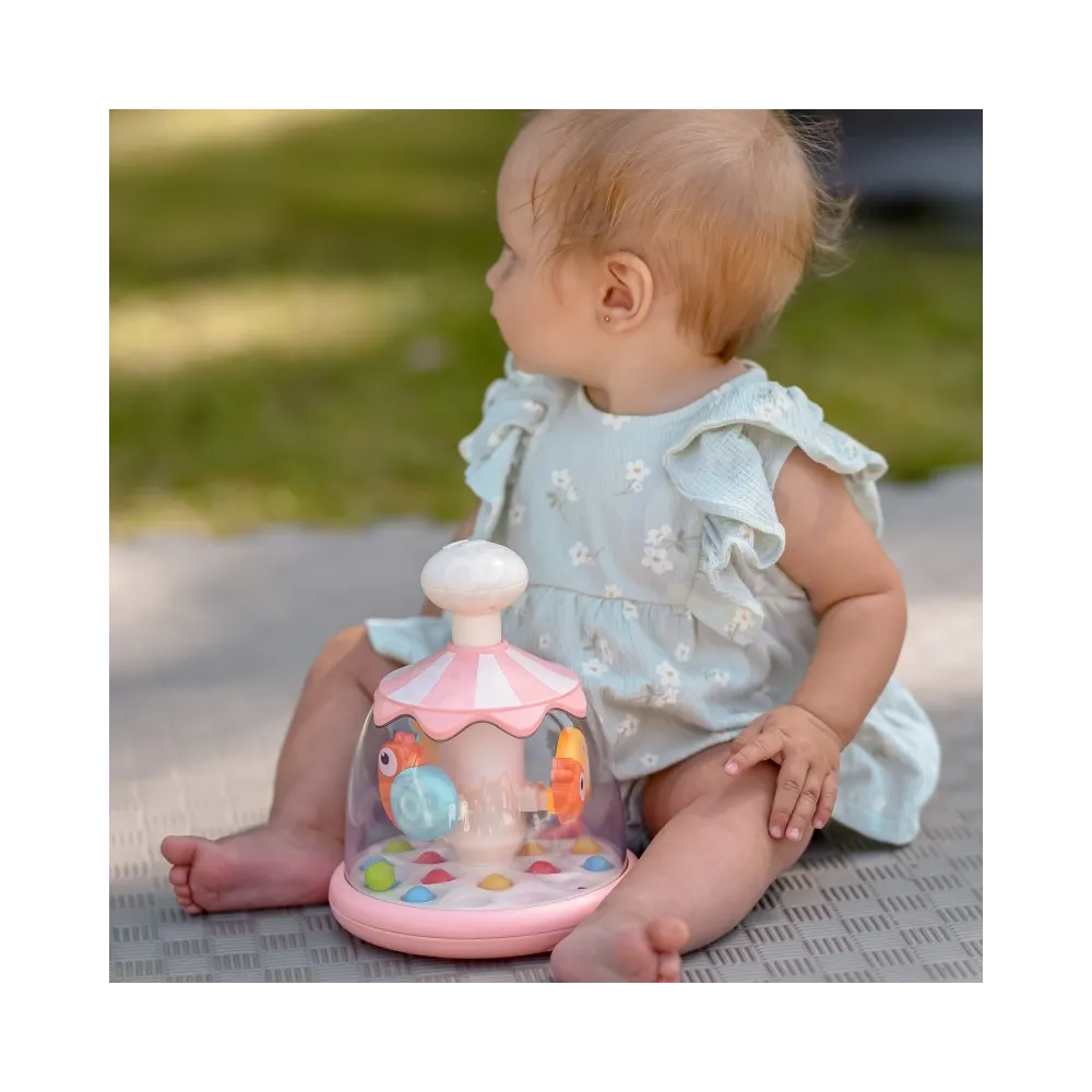 WOOPIE BABY Kolorowe Zwierzątka Różowy Bączek z Kulkami Karuzela