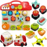 WOOPIE BABY Montessori Tablica Manipulacyjna Kolorowy Panel Aktywności