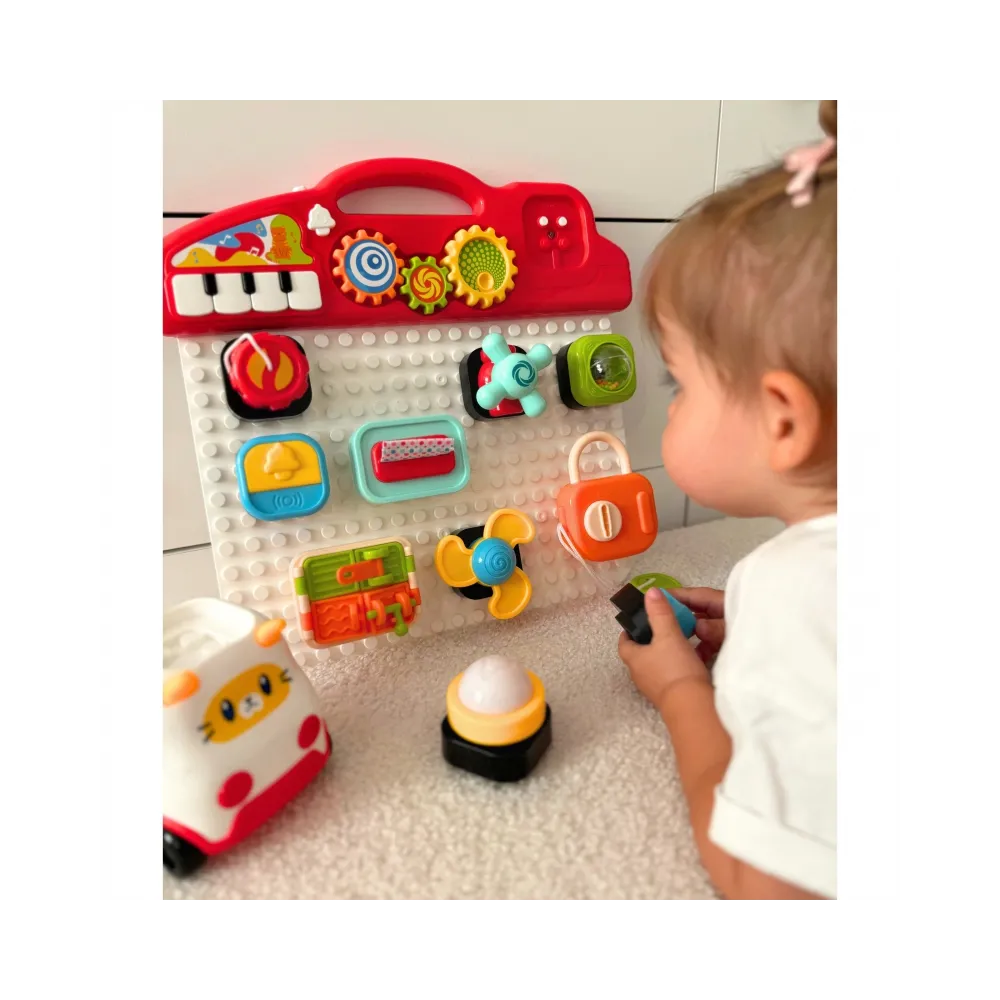 WOOPIE BABY Montessori Tablica Manipulacyjna Kolorowy Panel Aktywności