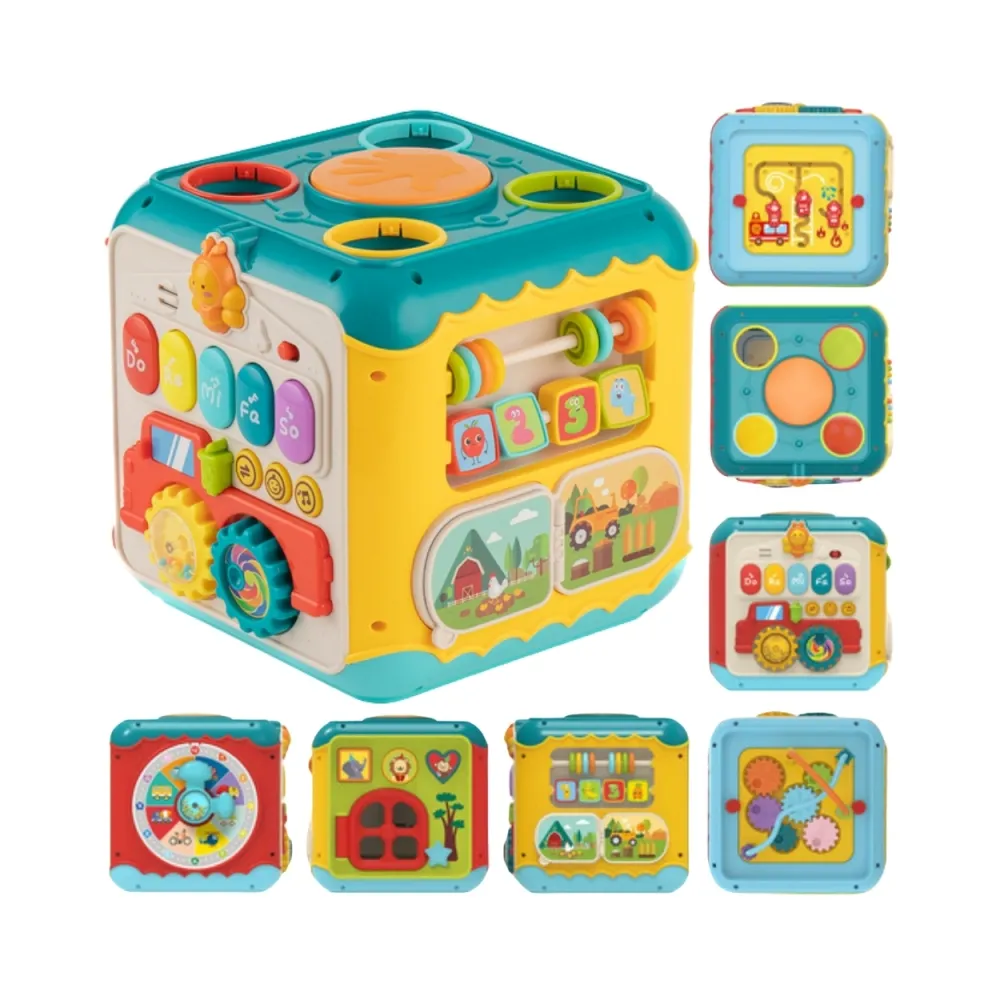 WOOPIE BABY Wielofunkcyjna Kostka Aktywności Montessori 6w1 - 18m+