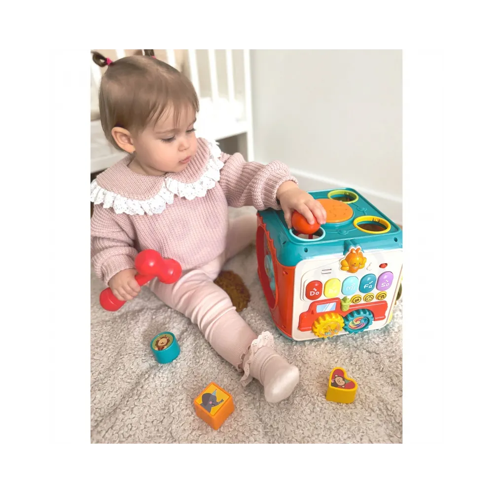 WOOPIE BABY Wielofunkcyjna Kostka Aktywności Montessori 6w1 - 18m+
