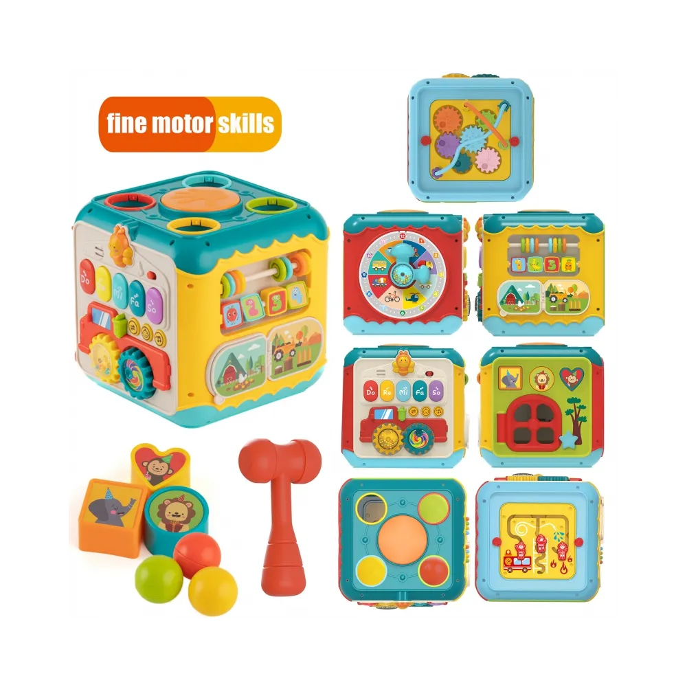 WOOPIE BABY Wielofunkcyjna Kostka Aktywności Montessori 6w1 - 18m+