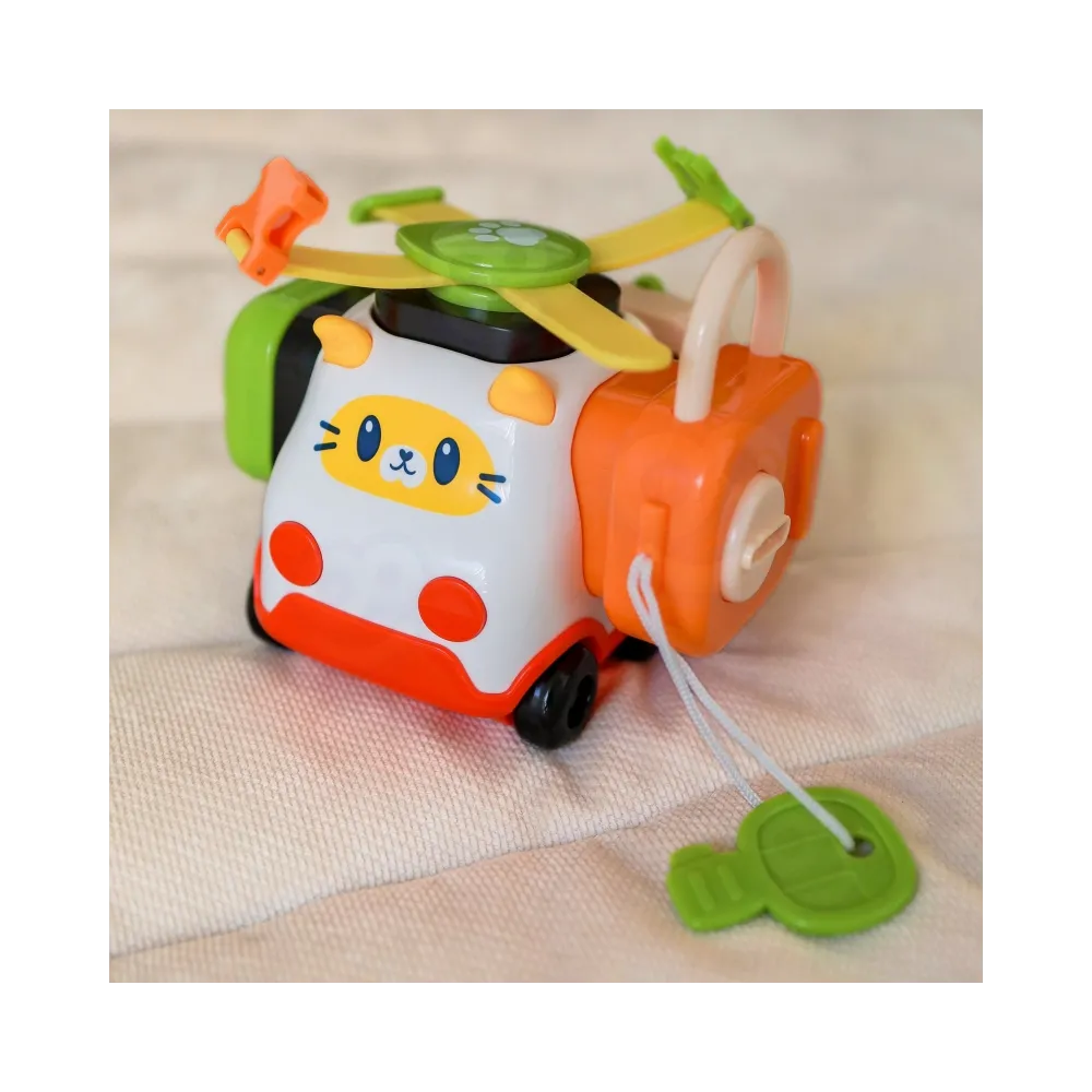 WOOPIE BABY Montessori Manipulacyjny Zestaw Konstrukcyjny Samochód Kotek 1