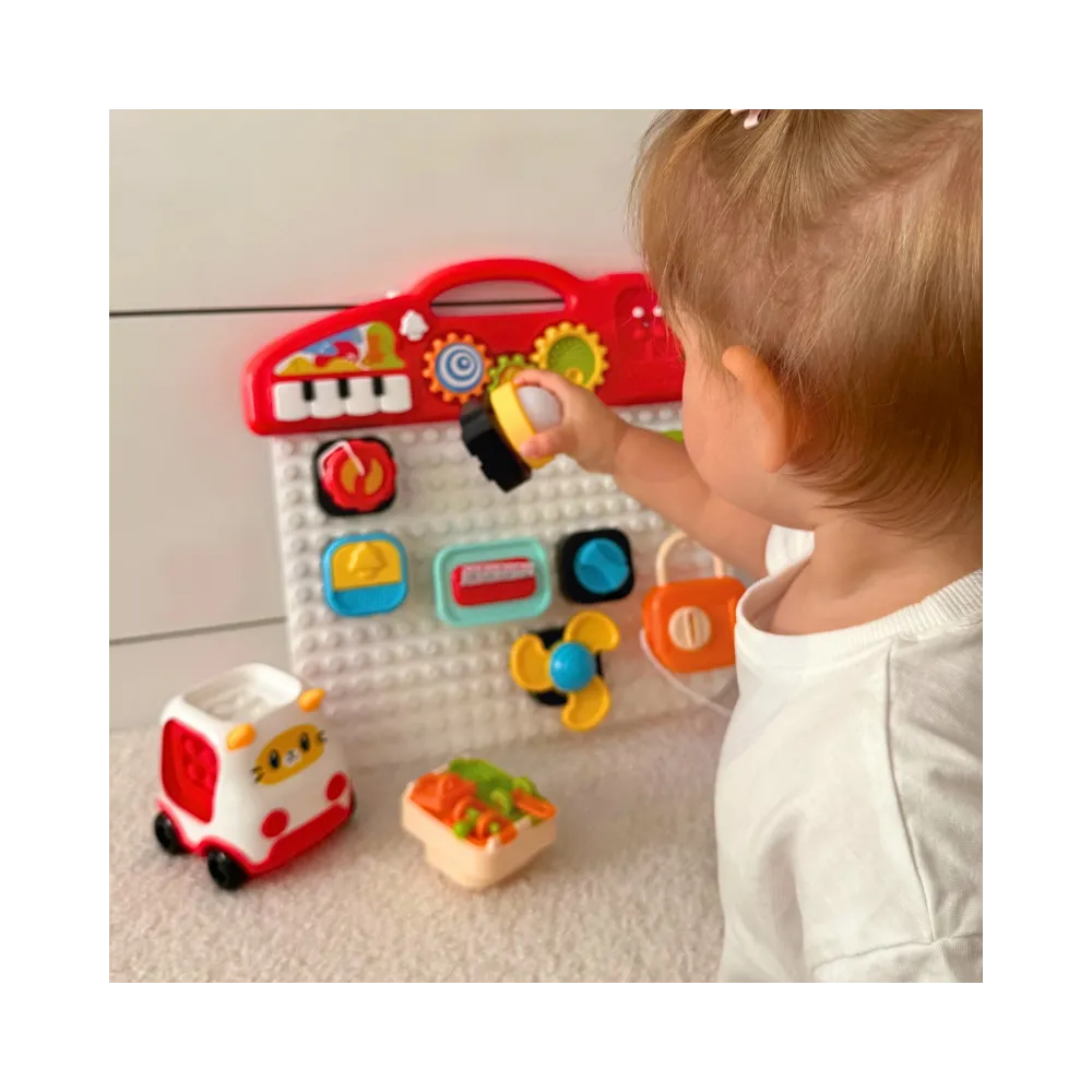 WOOPIE BABY Montessori Manipulacyjny Zestaw Konstrukcyjny Samochód Kotek 2