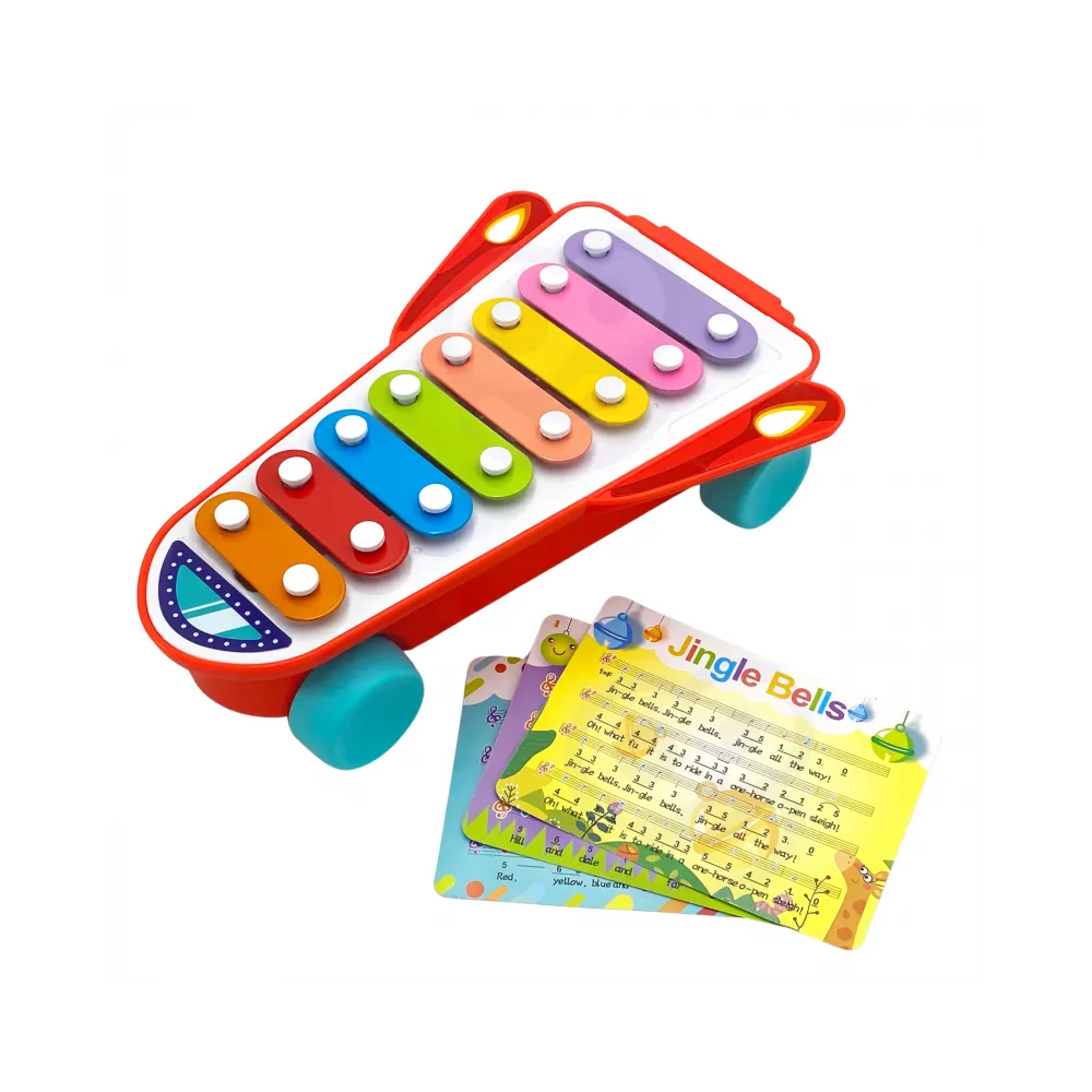 Cymbałki rakieta WOOPIE BABY z kartami nut do nauki gry