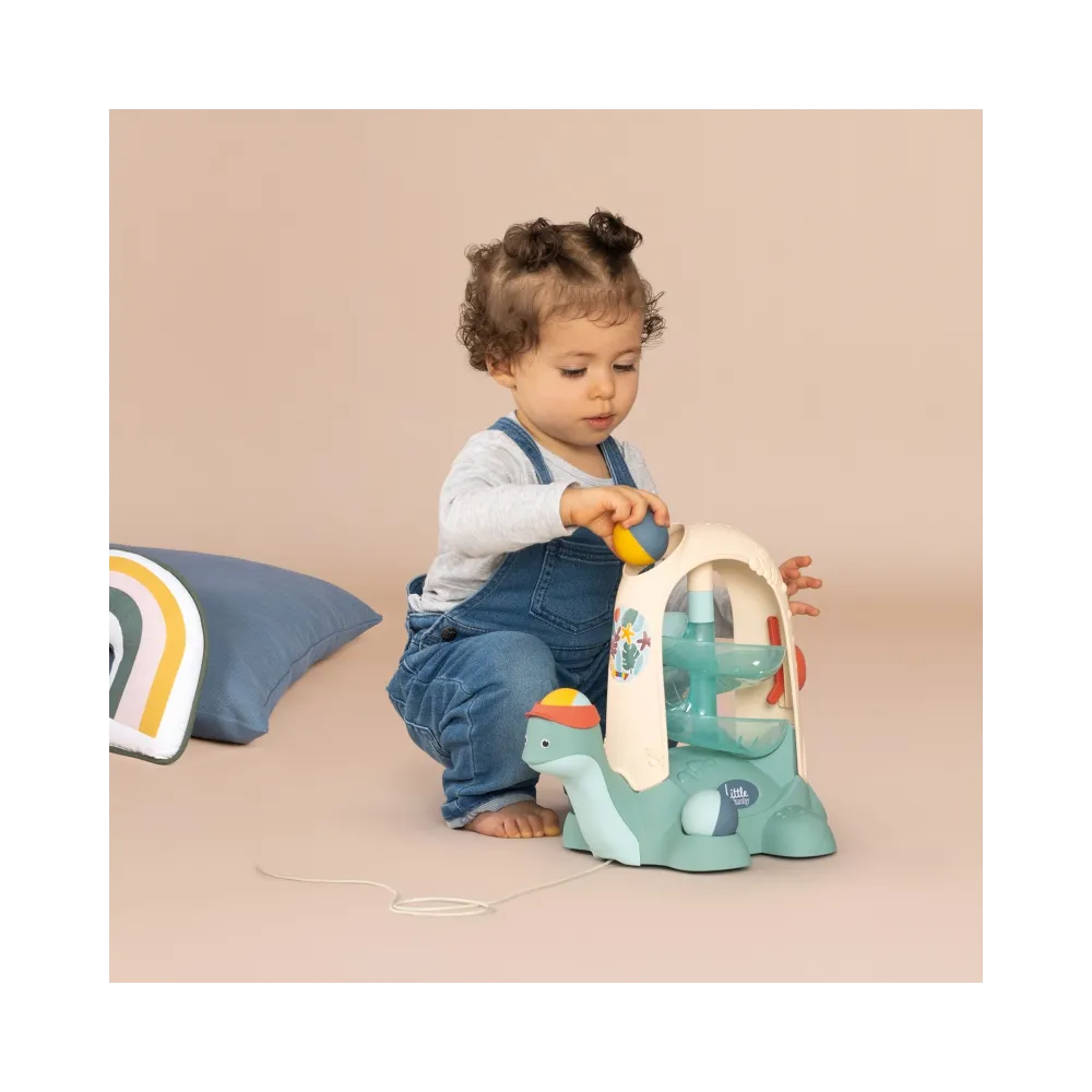 SMOBY LITTLE Żółw do Ciągnięcia ze Zjeżdżalnią dla Piłeczek 12m+