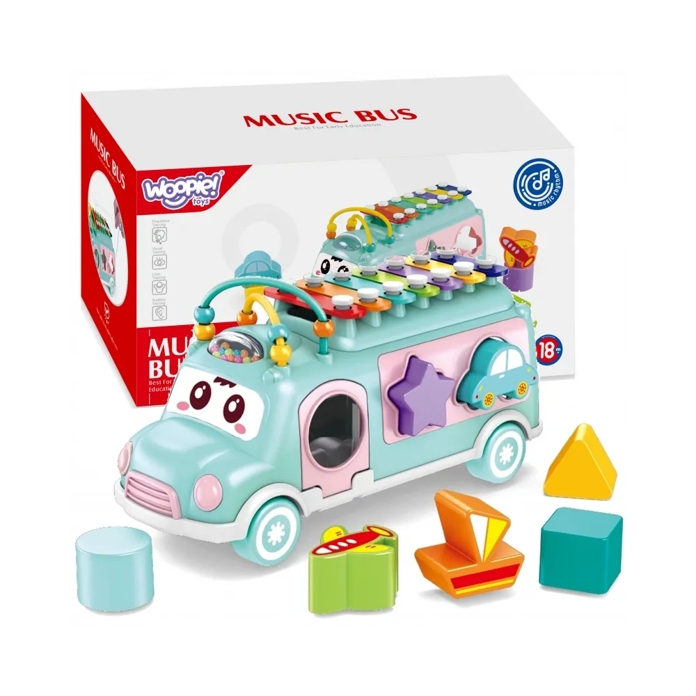 WOOPIE BABY Samochodzik Muzyczny Sorter z Cymbałkami Zielony