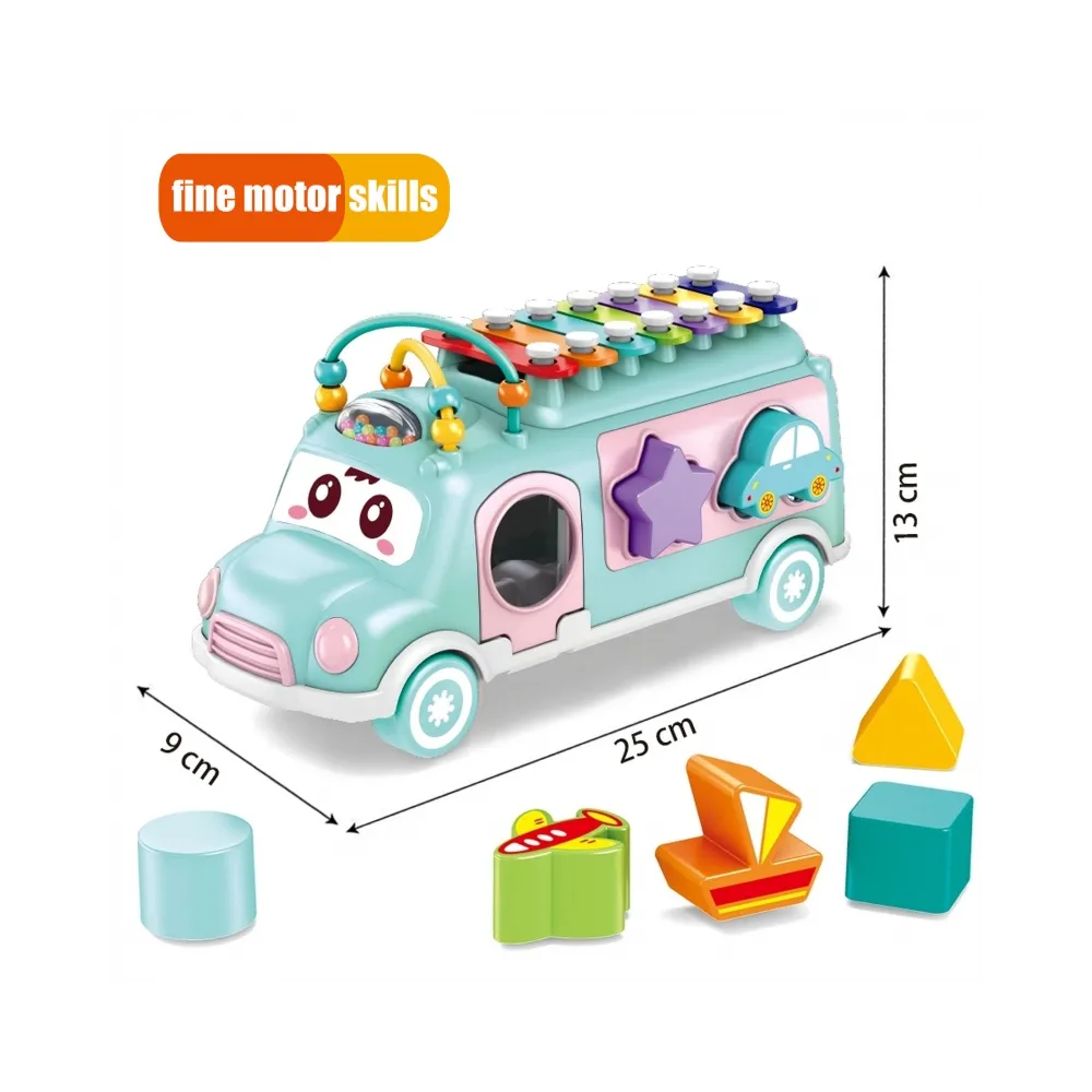 WOOPIE BABY Samochodzik Muzyczny Sorter z Cymbałkami Zielony