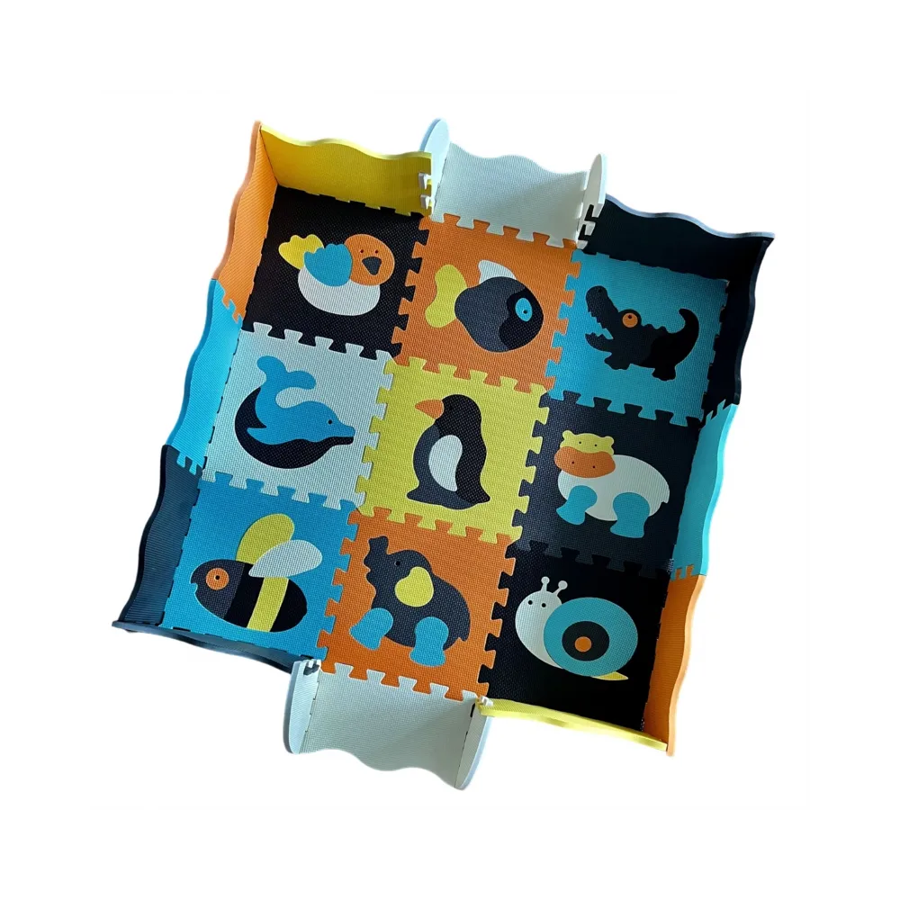 WOOPIE Baby Mata Piankowa Kolorowa Puzzle Kojec