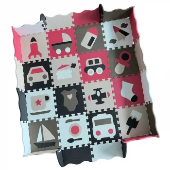 WOOPIE Mata Piankowa Pojazdy Puzzle Kojec