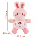 WOOPIE BABY Interaktywny Pluszak Przytulanka dla Niemowląt Światło Dźwięk Króliczek Usypiacz Różowy