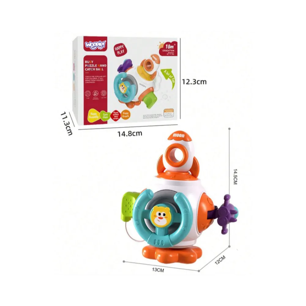 WOOPIE BABY Piłka Kosmiczna Rakieta 6w1 Montessori 18m+
