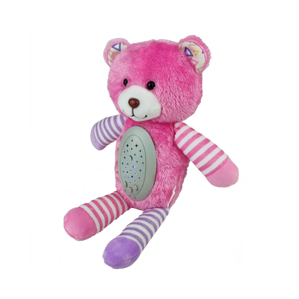 WOOPIE BABY Przytulanka Usypiacz Projektor 2w1 Różowy Miś - 10 Kołysanek