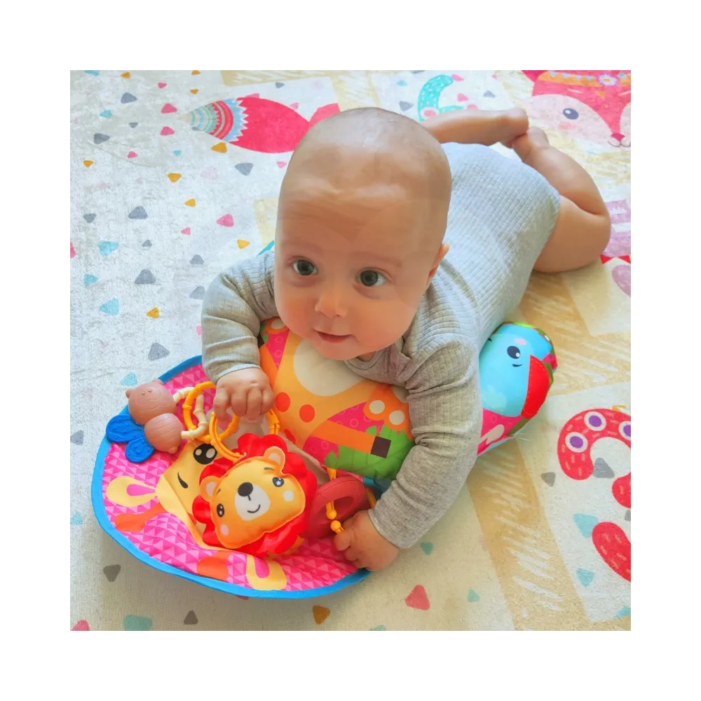 WOOPIE BABY Poduszka Rogal Interaktywna Mata Edukacyjna Grzechotka Gryzak