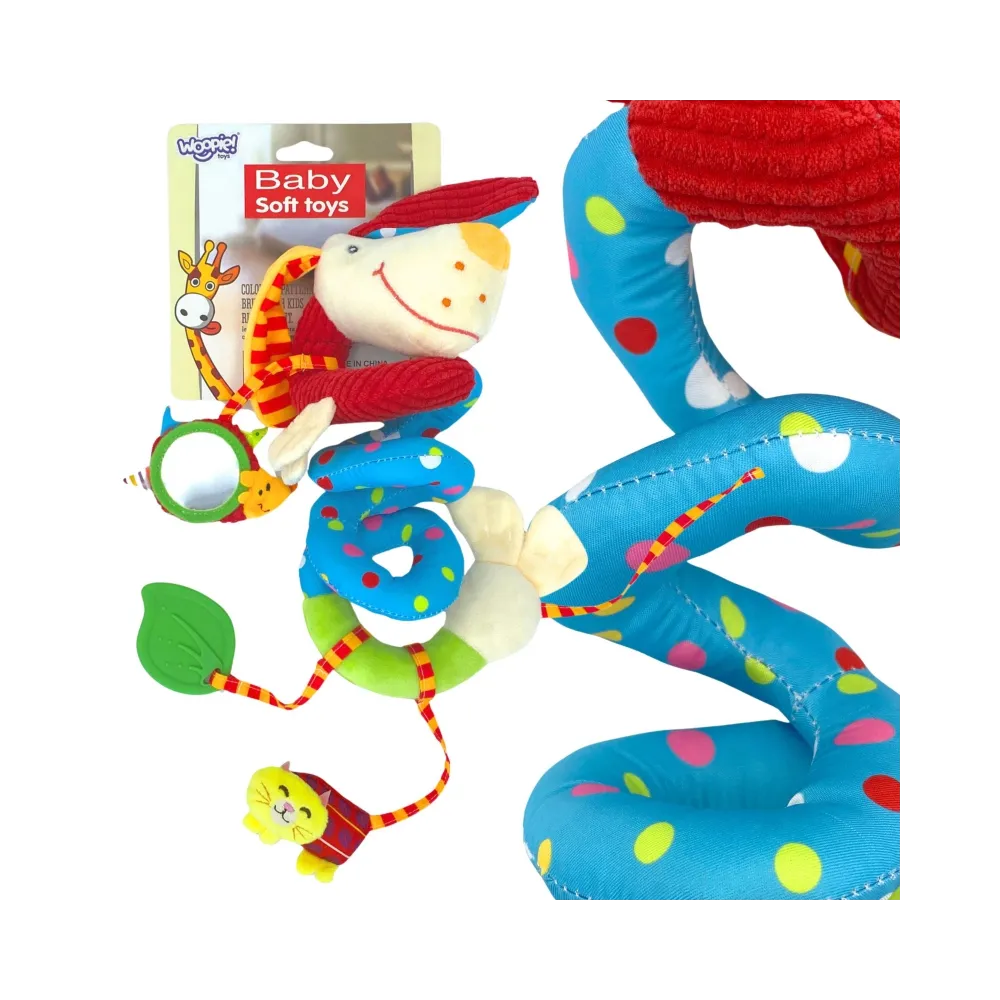 WOOPIE BABY Miękka Zawieszka Spirala do Wózka Łóżeczka Piesek Edukacyjna