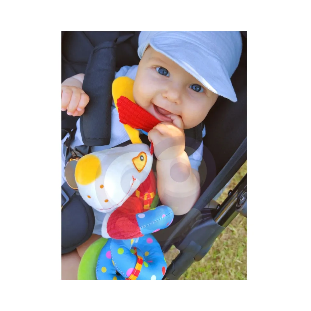 WOOPIE BABY Miękka Zawieszka Spirala do Wózka Łóżeczka Piesek Edukacyjna