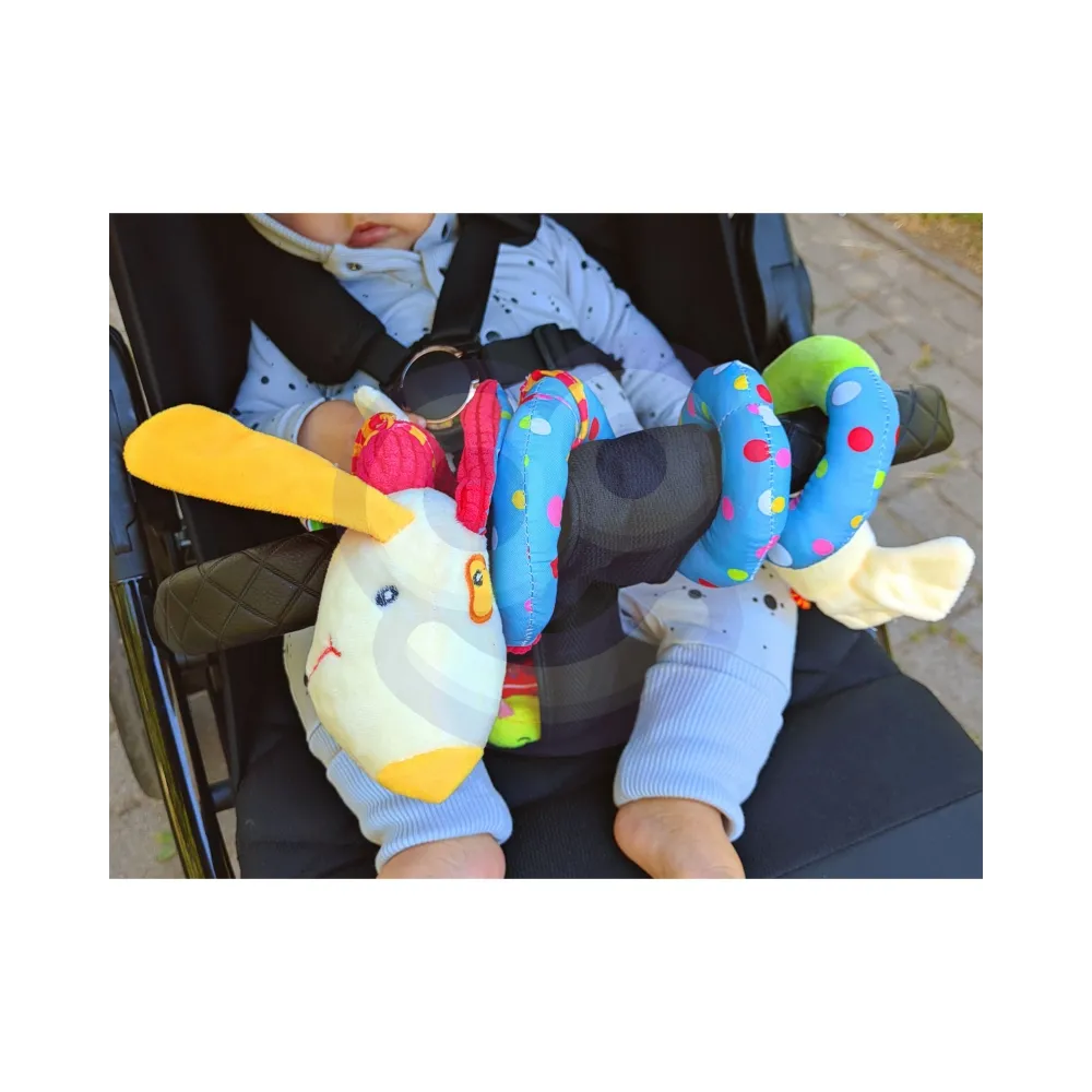 WOOPIE BABY Miękka Zawieszka Spirala do Wózka Łóżeczka Piesek Edukacyjna