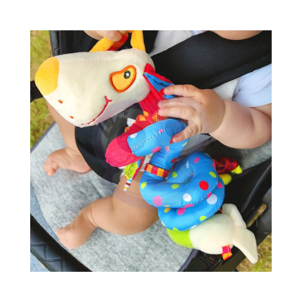 WOOPIE BABY Miękka Zawieszka Spirala do Wózka Łóżeczka Piesek Edukacyjna