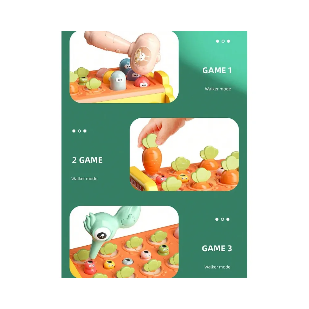 WOOPIE BABY Interaktywny Autobus Montessori Edukacyjny 6w1 Młoteczek Cymbałki +18 m