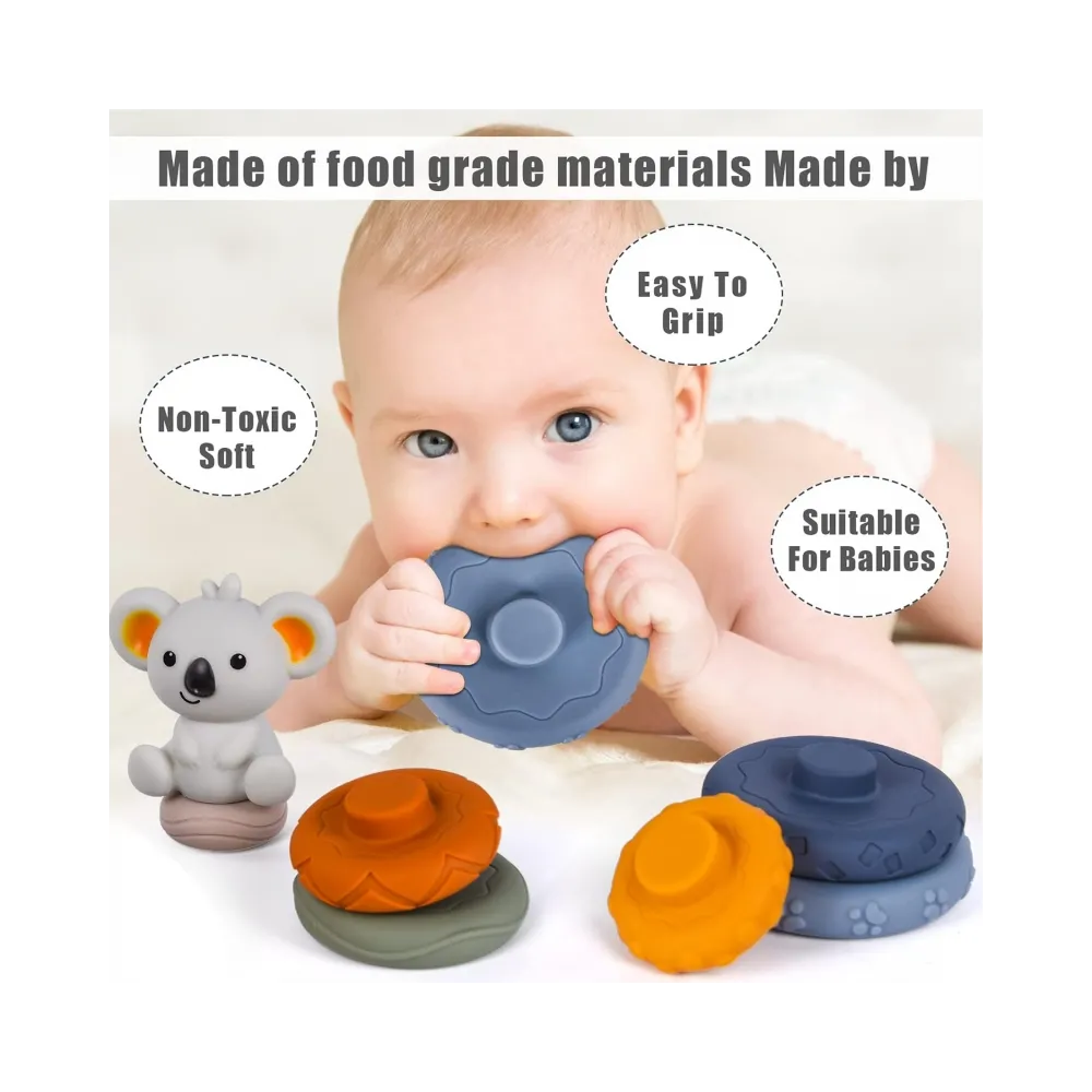 WOOPIE BABY Zestaw Edukacyjna Piramidka Koala 2w1 Gryzak