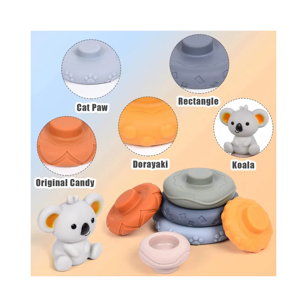 WOOPIE BABY Zestaw Edukacyjna Piramidka Koala 2w1 Gryzak